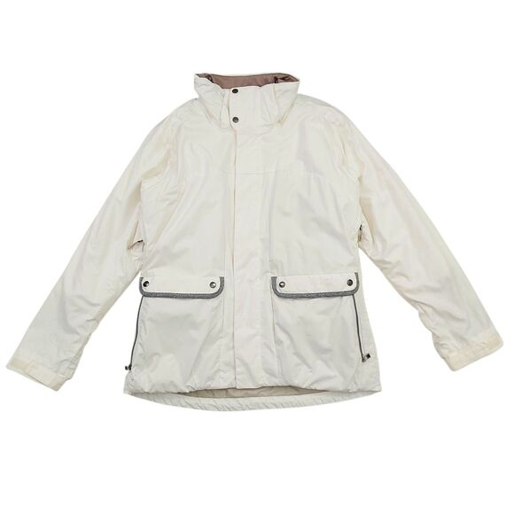 Bonfire Rainier Snow Ski Jacket Womens Large Ivory Soft Shell Insulated Winter - Picture 1 of 14